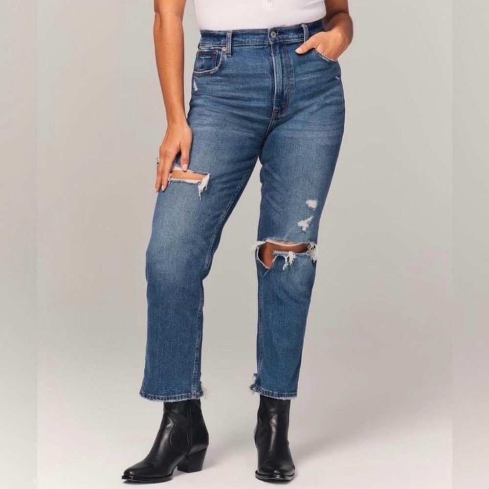 Abercrombie & Fitch ultra high rise ankle straight jeans 28/6